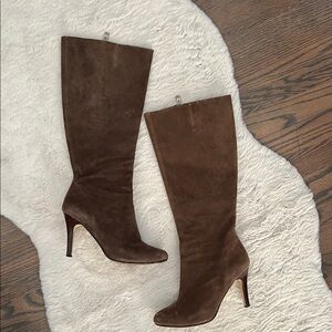 Halogen Brown Knee-High Women's Suede Boots, size 7